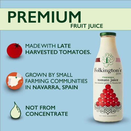 Folkington's 1 Litre Pressed Tomato Juice - Old Railway Line Garden Centre