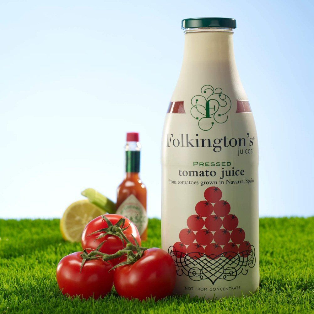 Folkington's 1 Litre Pressed Tomato Juice - Old Railway Line Garden Centre