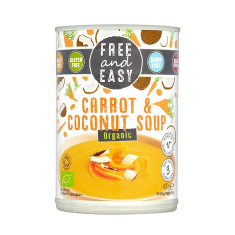 Free & Easy 400g Organic Carrot & Coconut Soup - Old Railway Line Garden Centre