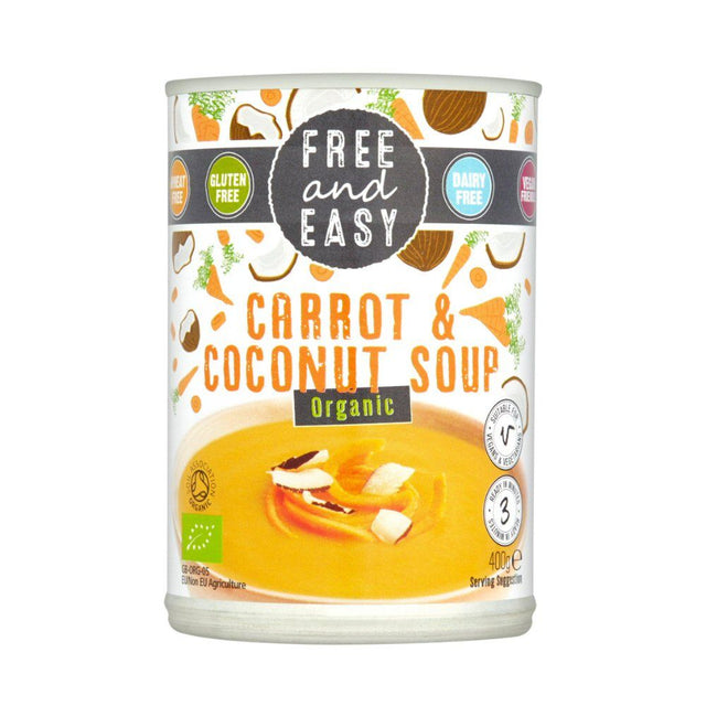 Free & Easy 400g Organic Carrot & Coconut Soup - Old Railway Line Garden Centre