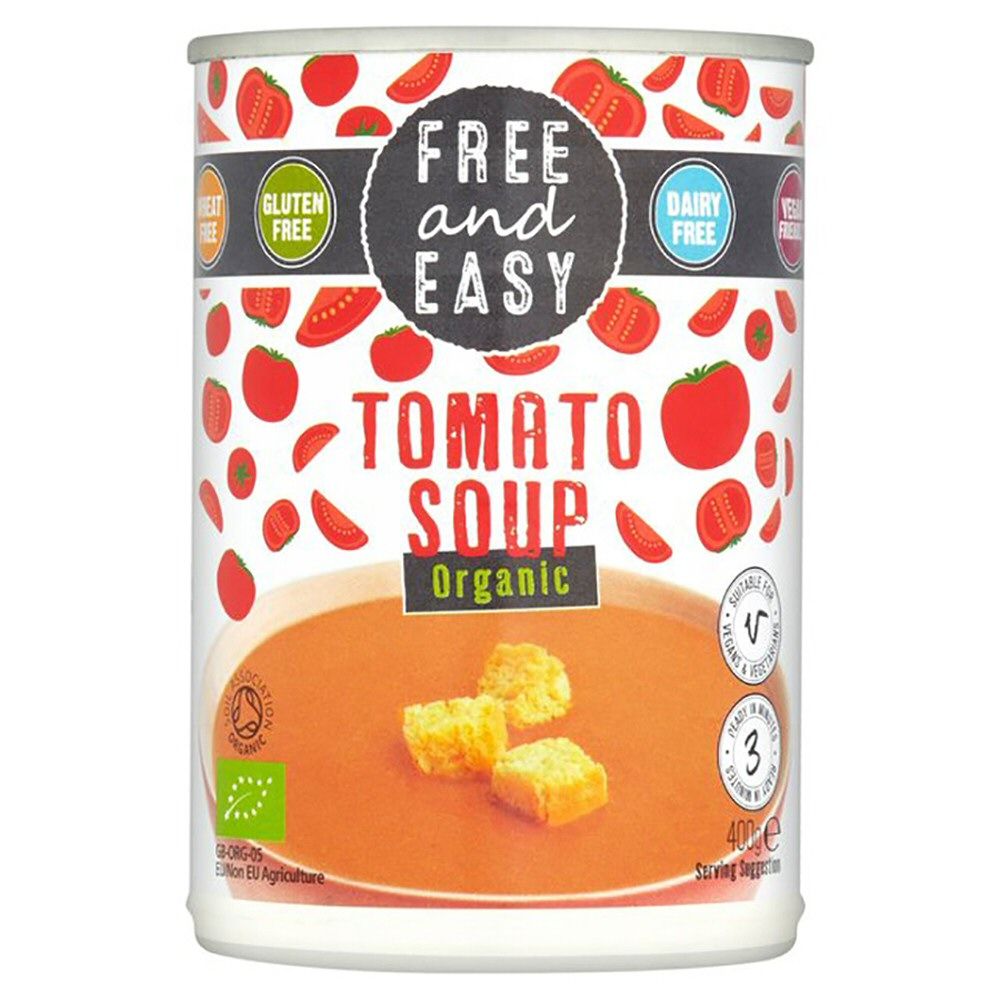 Free & Easy 400g Organic Tomato Soup - Old Railway Line Garden Centre