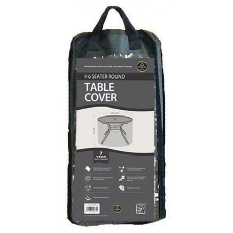 Garland Black 4 - 6 Seater Round Table Cover - W1364 - Old Railway Line Garden Centre