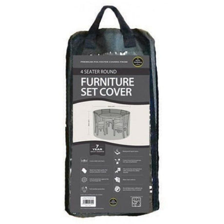Garland Black 4 Seater Round Furniture Set Cover - W1392 - Old Railway Line Garden Centre