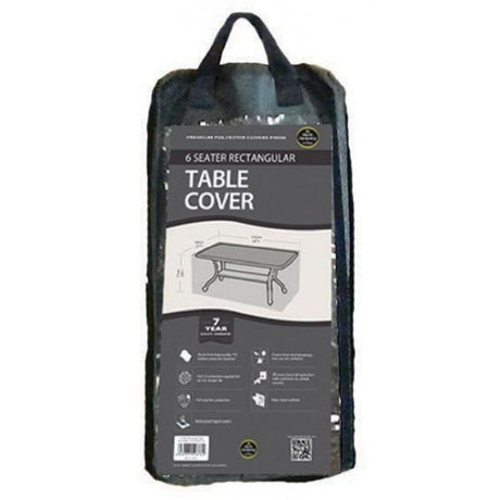 Garland Black 6 Seater Rectangular Table Cover - W1376 - Old Railway Line Garden Centre