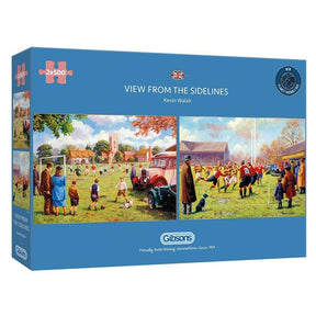 Gibsons Games 2 x 500 Piece 'View from the Sidelines' Jigsaw Puzzle - Old Railway Line Garden Centre