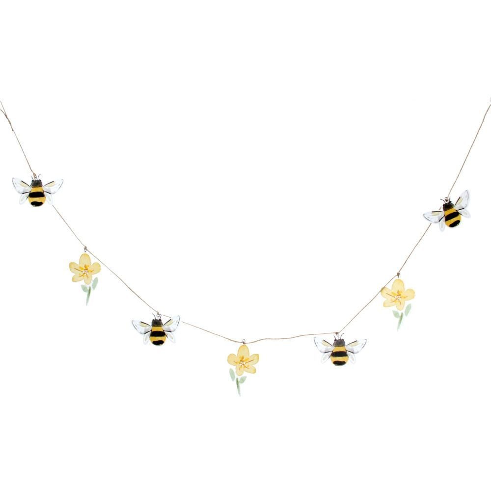 Gisela Graham 120cm Wooden Buttercup Garland - Old Railway Line Garden Centre