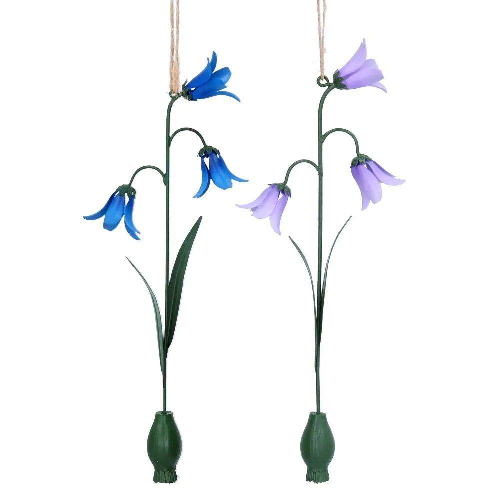Gisela Graham 18cm Metal Flower Hanging Decoration (Choice of 2) - Old Railway Line Garden Centre