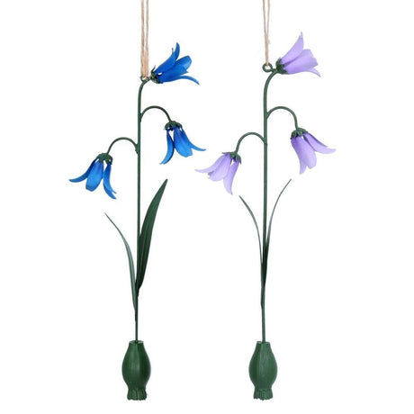Gisela Graham 18cm Metal Flower Hanging Decoration (Choice of 2) - Old Railway Line Garden Centre