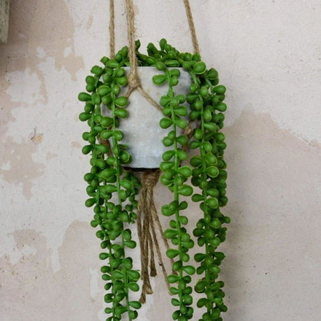 Gisela Graham Artificial String of Pearls Mini Hanging Pot - Old Railway Line Garden Centre