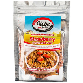 Glebe Farm 325g Gluten & Wheat Free Strawberry Oat Granola Crisp - Old Railway Line Garden Centre