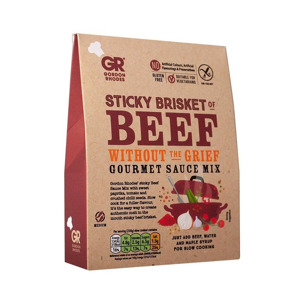 Gordon Rhodes 75g Brisket of Beef Without The Grief Sauce Mix - Old Railway Line Garden Centre