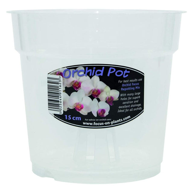 Growth Technology 15cm Clear Orchid Pot - Old Railway Line Garden Centre