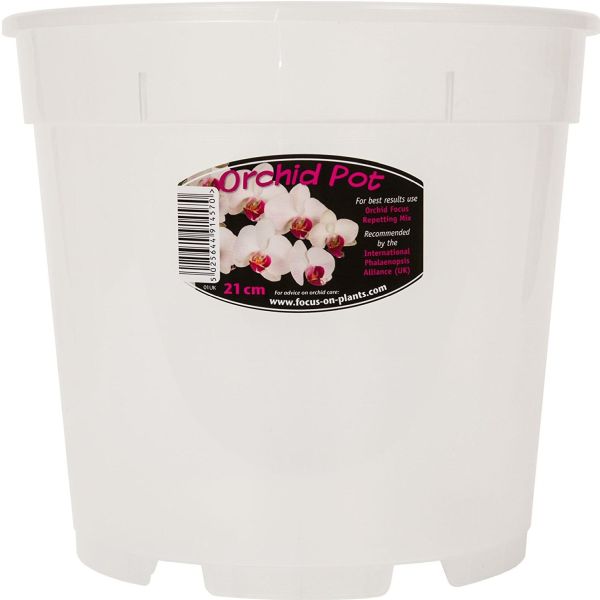 Growth Technology 21cm Clear Orchid Pot - Old Railway Line Garden Centre