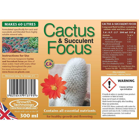 Growth Technology 300ml Cactus and Succulent Focus - Old Railway Line Garden Centre