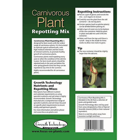 Growth Technology 3L Carnivorous Repotting Mix - Old Railway Line Garden Centre