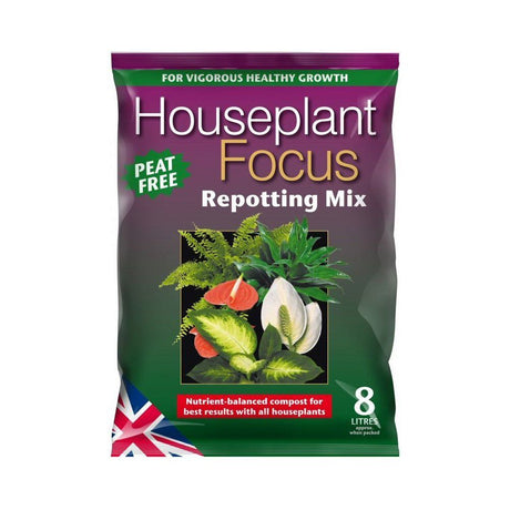 Growth Technology 8L Peat - Free Houseplant Focus Repotting Mix - Old Railway Line Garden Centre