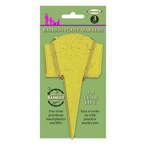 Haxnicks Bamboo Plant Marker (Pack of 3) - Old Railway Line Garden Centre