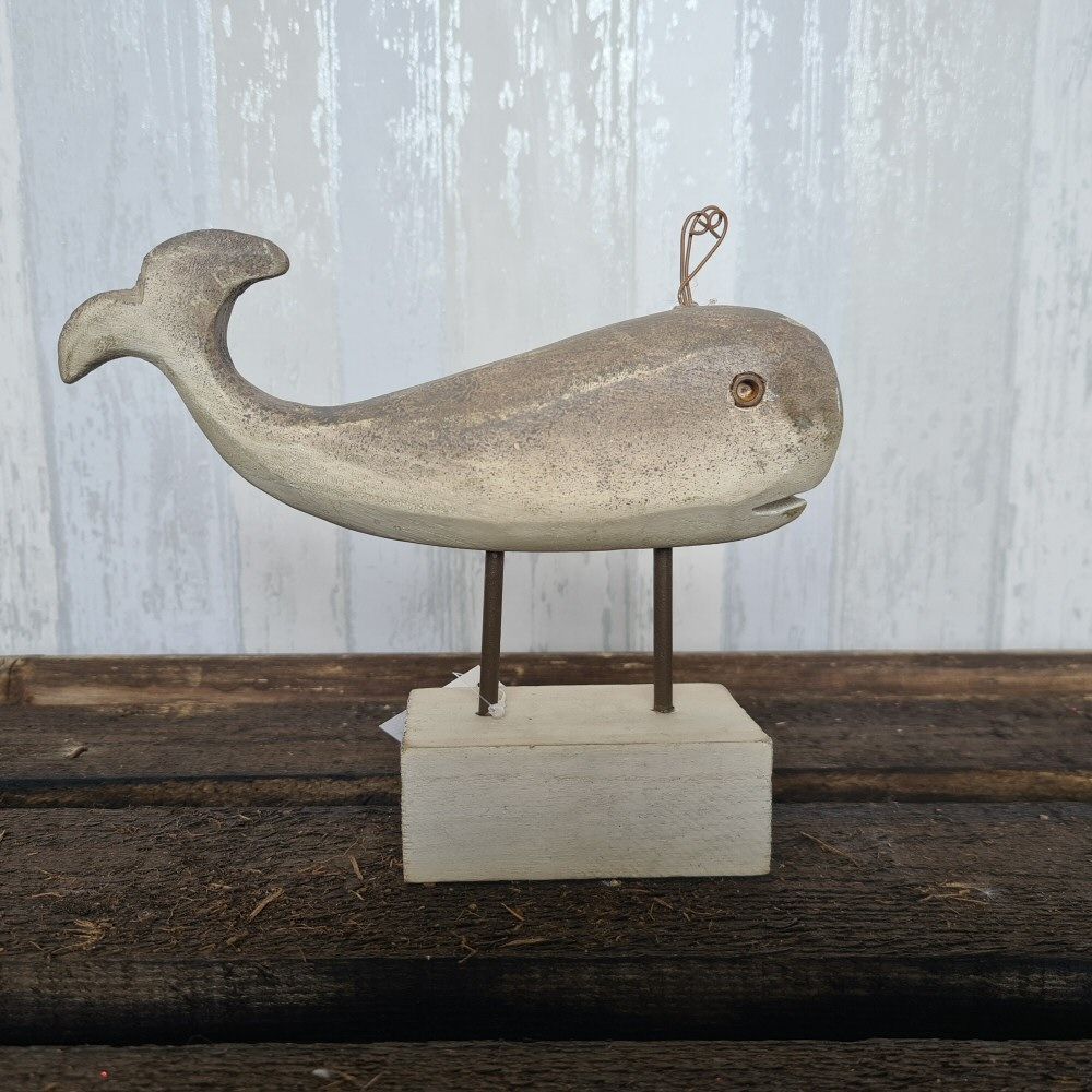 Heaven Sends Wooden Whale Decoration - Old Railway Line Garden Centre