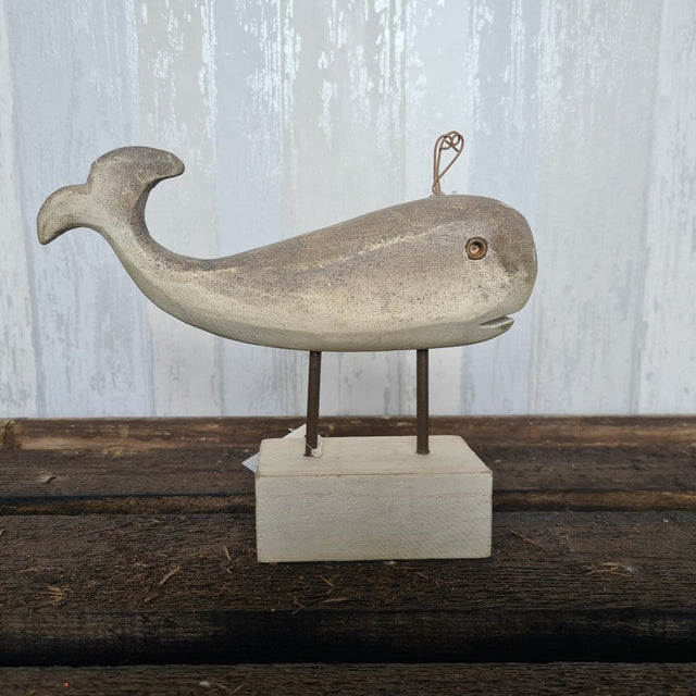 Heaven Sends Wooden Whale Decoration - Old Railway Line Garden Centre