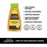 Hilltop Honey 340g Organic Acacia Honey Squeezy Bottle - Old Railway Line Garden Centre