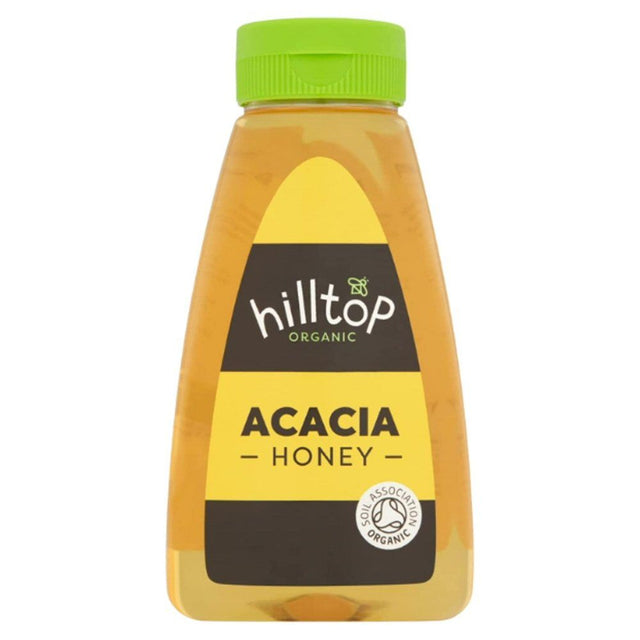 Hilltop Honey 340g Organic Acacia Honey Squeezy Bottle - Old Railway Line Garden Centre