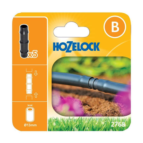 Hozelock 13mm Straight Connectors (Pack of 5) 2768 - Old Railway Line Garden Centre