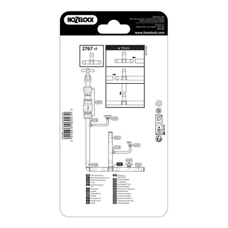 Hozelock 13mm T - Piece Connectors (5 - Pack) - Old Railway Line Garden Centre