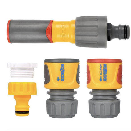 Hozelock 3 - in - 1 Nozzle Plus & Fittings Starter Set - Old Railway Line Garden Centre