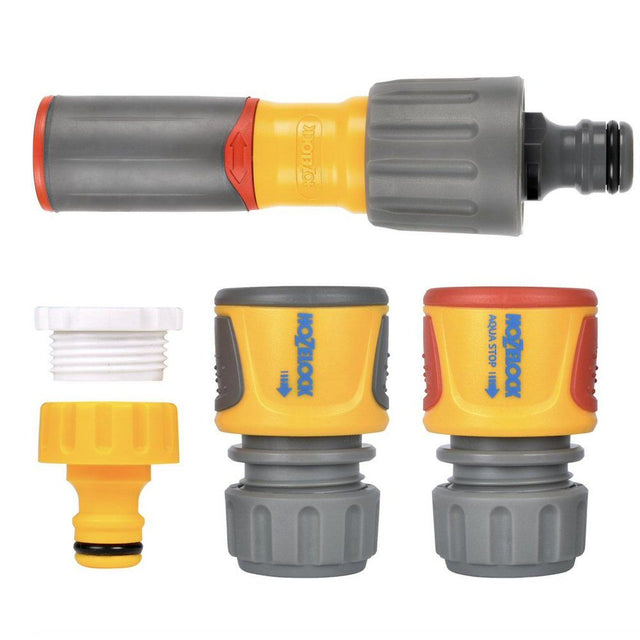 Hozelock 3 - in - 1 Nozzle Plus & Fittings Starter Set - Old Railway Line Garden Centre