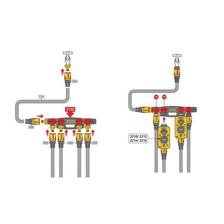 Hozelock 4 Way Tap Connector - Old Railway Line Garden Centre