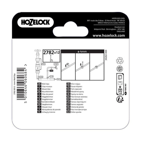 Hozelock 4mm Wall Clips (Pack of 10) 2782 - Old Railway Line Garden Centre