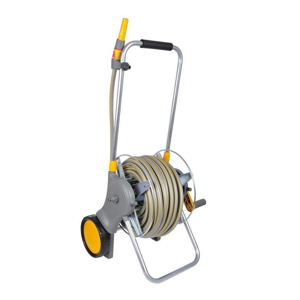 Hozelock 50m Metal Hose Cart with 30m Hose - Old Railway Line Garden Centre