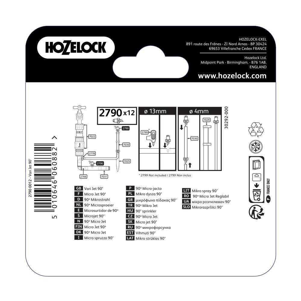 Hozelock 90 Degree Micro Spinkler (Pack of 12) 2790 - Old Railway Line Garden Centre