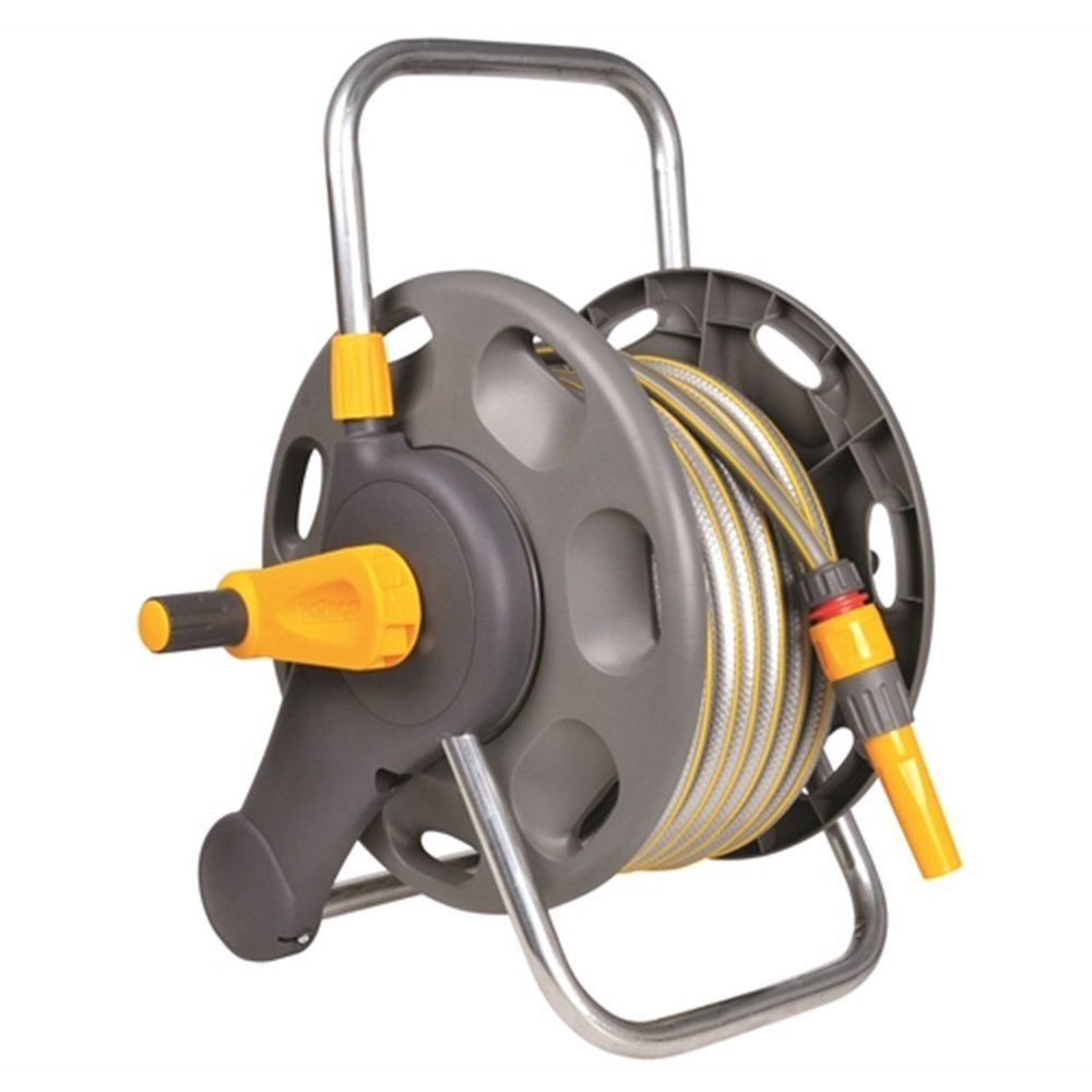 Hozelock Assembled Hose Reel and 25m Hose - Old Railway Line Garden Centre