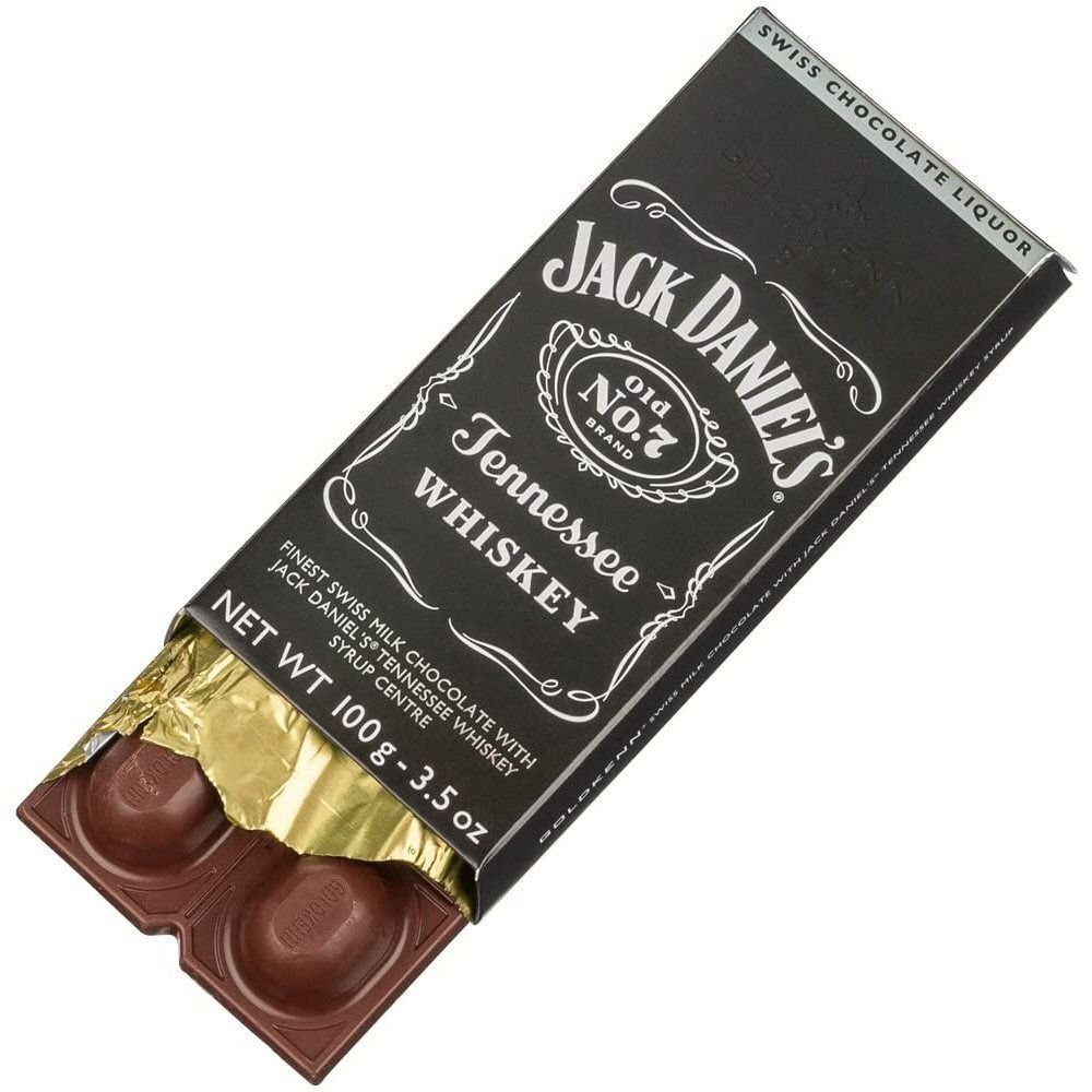 Jack Daniels 100g Milk Chocolate Liqueur Bar - Old Railway Line Garden Centre
