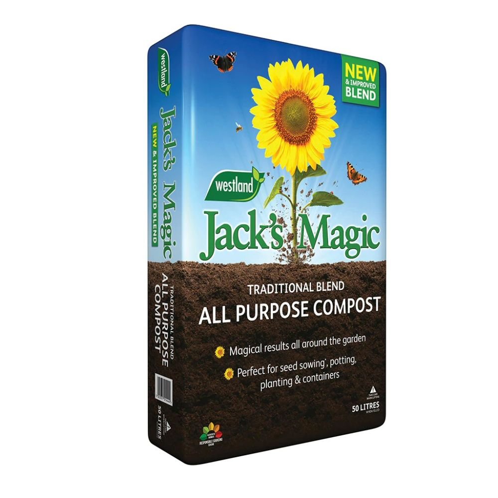 Jack's Magic 50L All Purpose Compost 50:50 - 2 FOR £14 - Old Railway Line Garden Centre