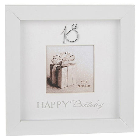 Joe Davies Modern White 18th Birthday Frame - Old Railway Line Garden Centre