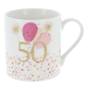 Joe Davies Rush Blossom 50th Birthday Mug - Old Railway Line Garden Centre