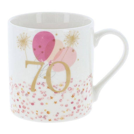 Joe Davies Rush Blossom 70th Birthday Mug - Old Railway Line Garden Centre
