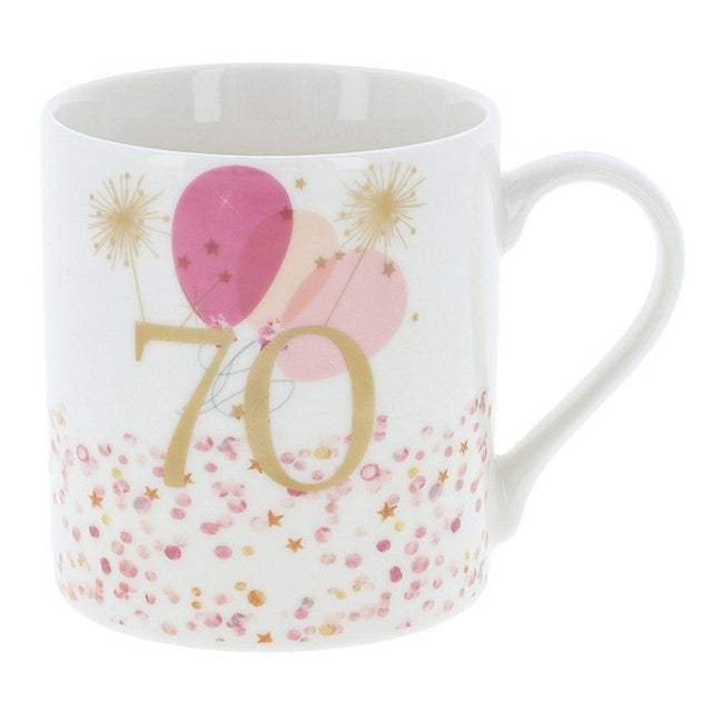 Joe Davies Rush Blossom 70th Birthday Mug - Old Railway Line Garden Centre