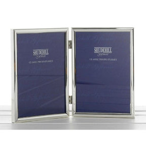 Joe Davies Silver Plated Double Photo Frame (Photo Size 4x6) - Old Railway Line Garden Centre