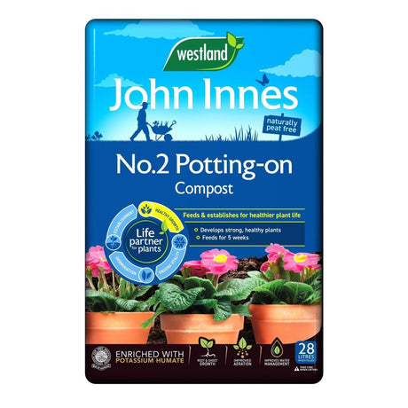 John Innes 28L Peat Free No.2 Potting - on Compost - 3 FOR £18 - Old Railway Line Garden Centre