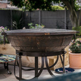 Kadai 80cm Metal Firebowl Shield - Old Railway Line Garden Centre