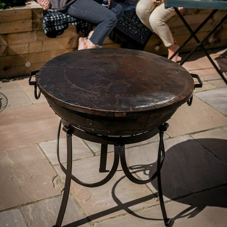 Kadai 80cm Metal Firebowl Shield - Old Railway Line Garden Centre