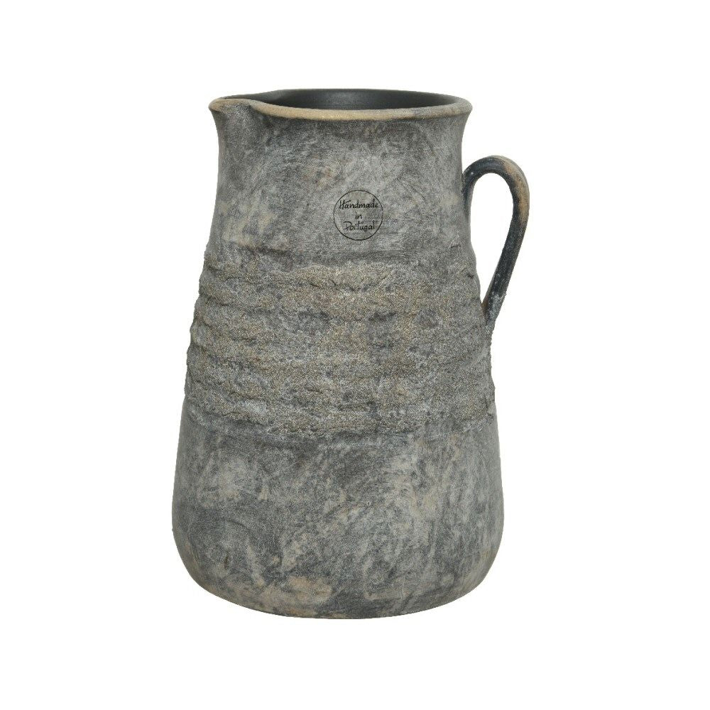 Kaemingk 27cm Grey Terracotta Jug - Old Railway Line Garden Centre