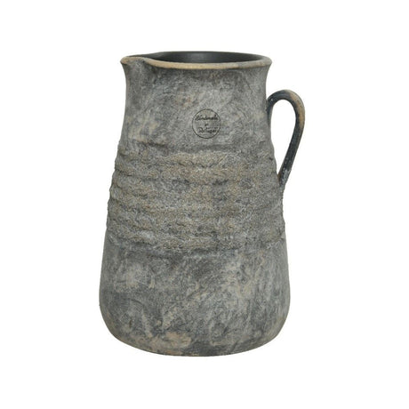 Kaemingk 27cm Grey Terracotta Jug - Old Railway Line Garden Centre