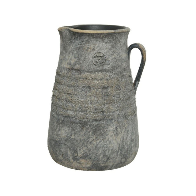 Kaemingk 27cm Grey Terracotta Jug - Old Railway Line Garden Centre