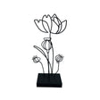 Kaemingk 29cm Black Iron Flower Cut Out Ornament - Old Railway Line Garden Centre