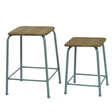 Kaemingk 38cm Blue Iron Frame Indoor Stool - Old Railway Line Garden Centre