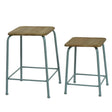 Kaemingk 48cm Blue Iron Frame Indoor Stool - Old Railway Line Garden Centre